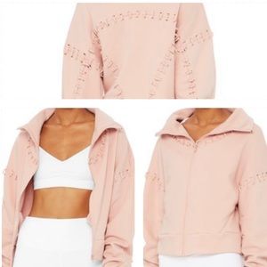 Alo Yoga Splice Jacket crop zipper medium stitch